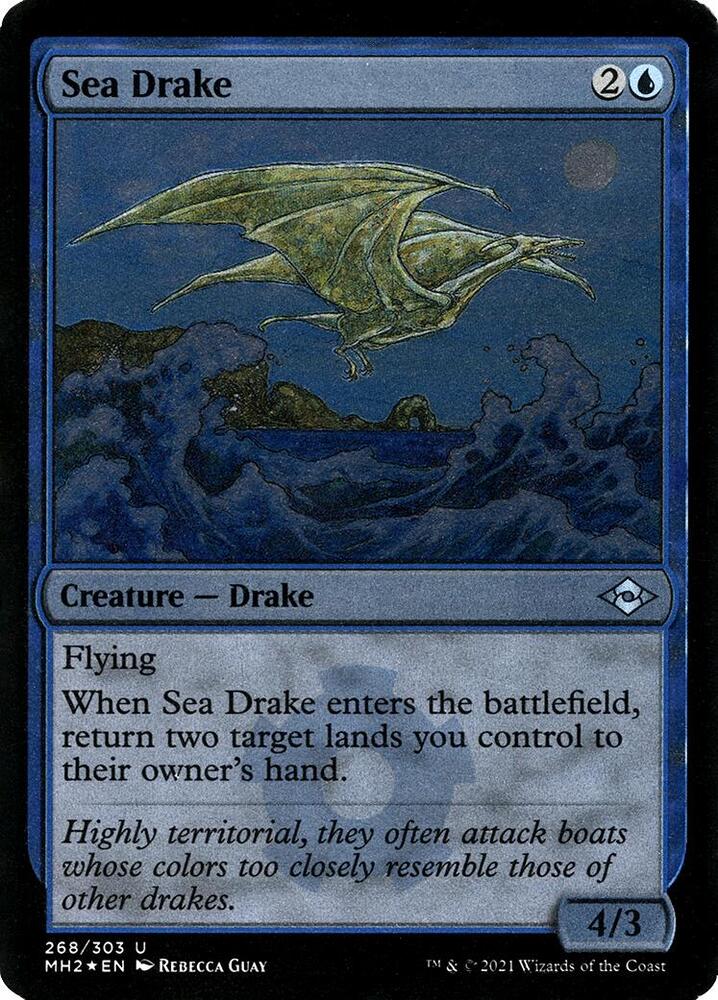 Sea Drake Foil Etched 268 (Modern Horizons 2)  - Foil | Good Games Adelaide SA