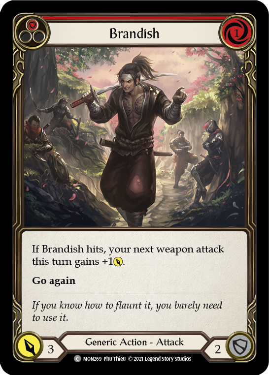 Brandish (Red) [MON269-RF] 1st Edition Rainbow Foil | Good Games Adelaide SA