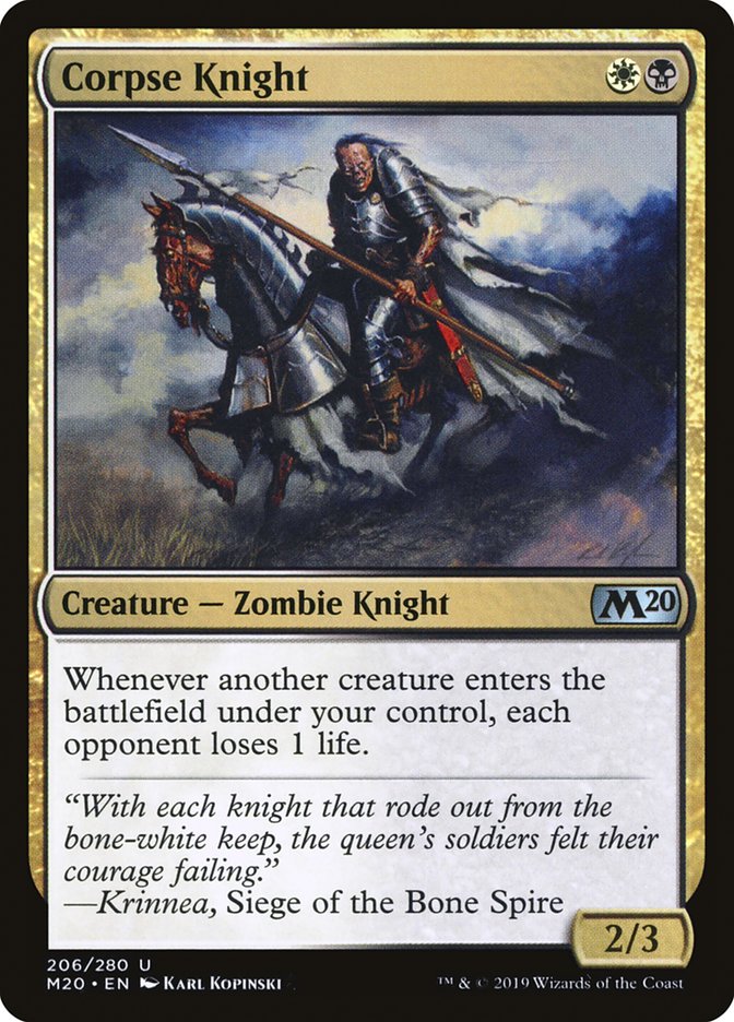 Corpse Knight (2/3 Misprint) [Core Set 2020] | Good Games Adelaide SA