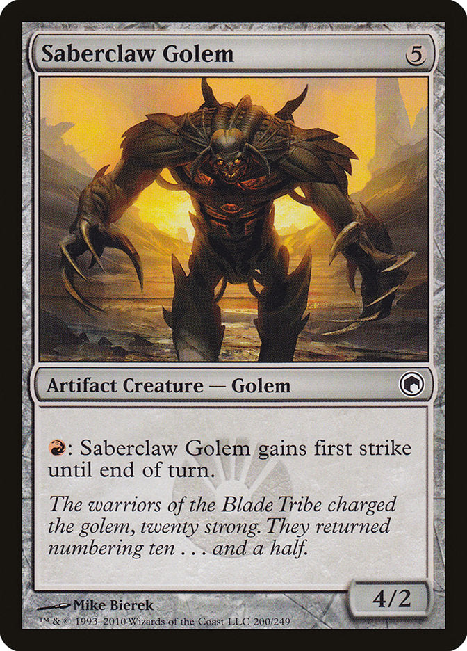 Saberclaw Golem 200 (Scars of Mirrodin)  | Good Games Adelaide SA