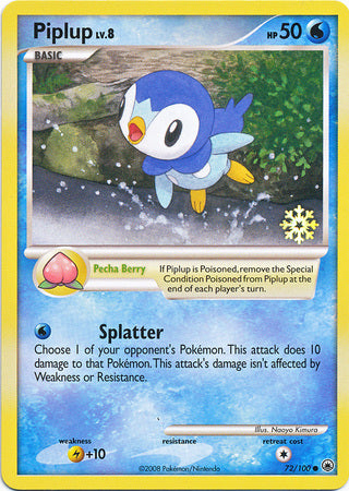 Piplup (72/100) [Countdown Calendar Promos] | Good Games Adelaide SA