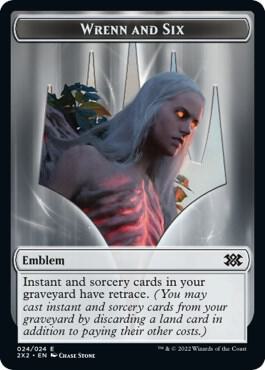 Emblem Wrenn and Six Monk Double Sided Token 24 // 6 (Double Masters 2022)  - Foil | Good Games Adelaide SA