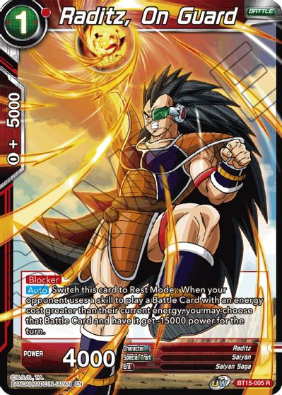 Raditz, On Guard [BT15-005] | Good Games Adelaide SA