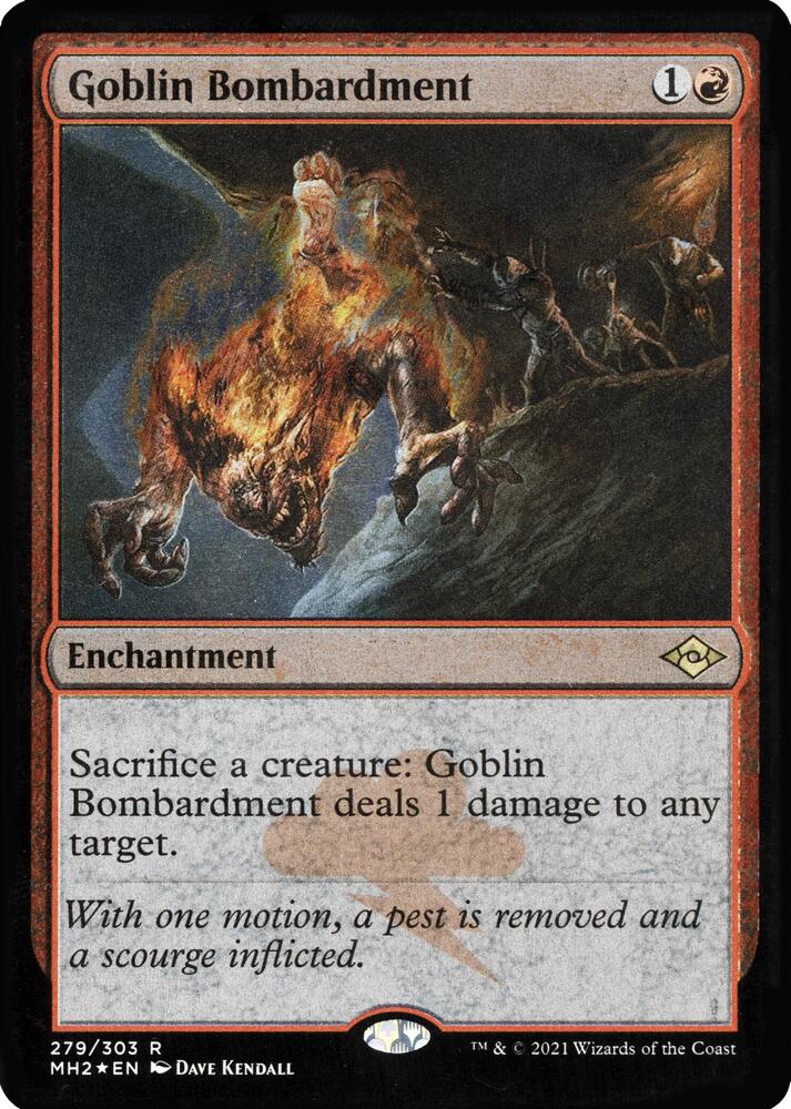 Goblin Bombardment Foil Etched 279 (Modern Horizons 2)  - Foil | Good Games Adelaide SA
