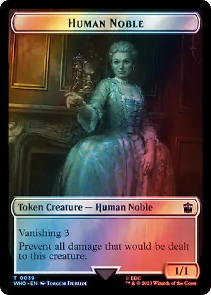 Human Noble Treasure 0063 Double Sided Token Surge Foil 39 // 63 (Universes Beyond: Doctor Who)  - Foil | Good Games Adelaide SA