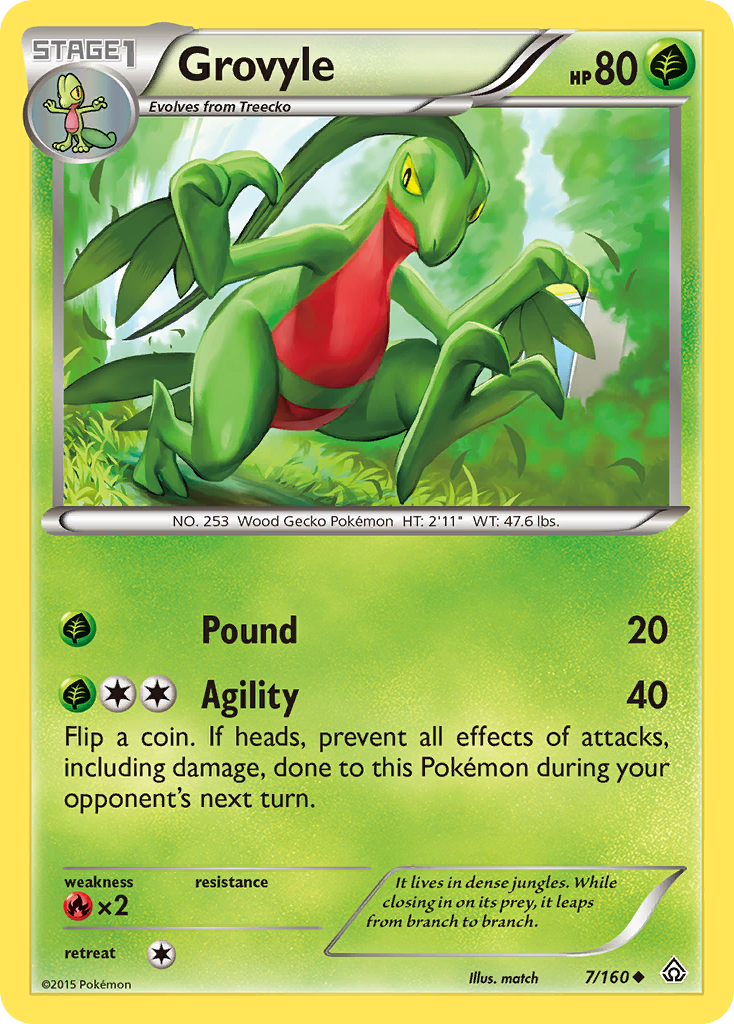 Grovyle (7/160) [XY: Primal Clash] | Good Games Adelaide SA