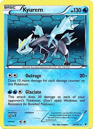 Kyurem (34/101) (Cosmos Holo) [Black & White: Noble Victories] | Good Games Adelaide SA