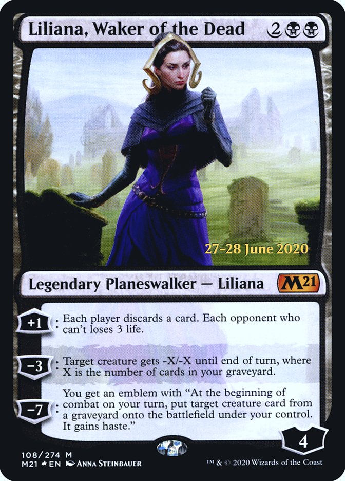 Liliana, Waker of the Dead  [Core Set 2021 Prerelease Promos] | Good Games Adelaide SA