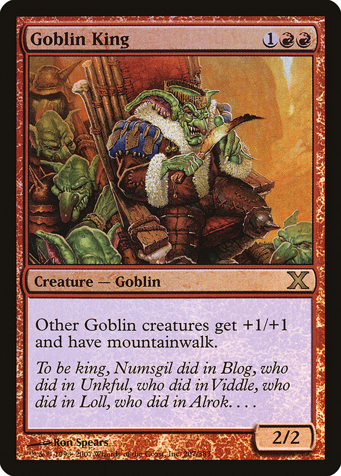 Goblin King (Premium Foil) [Tenth Edition] | Good Games Adelaide SA
