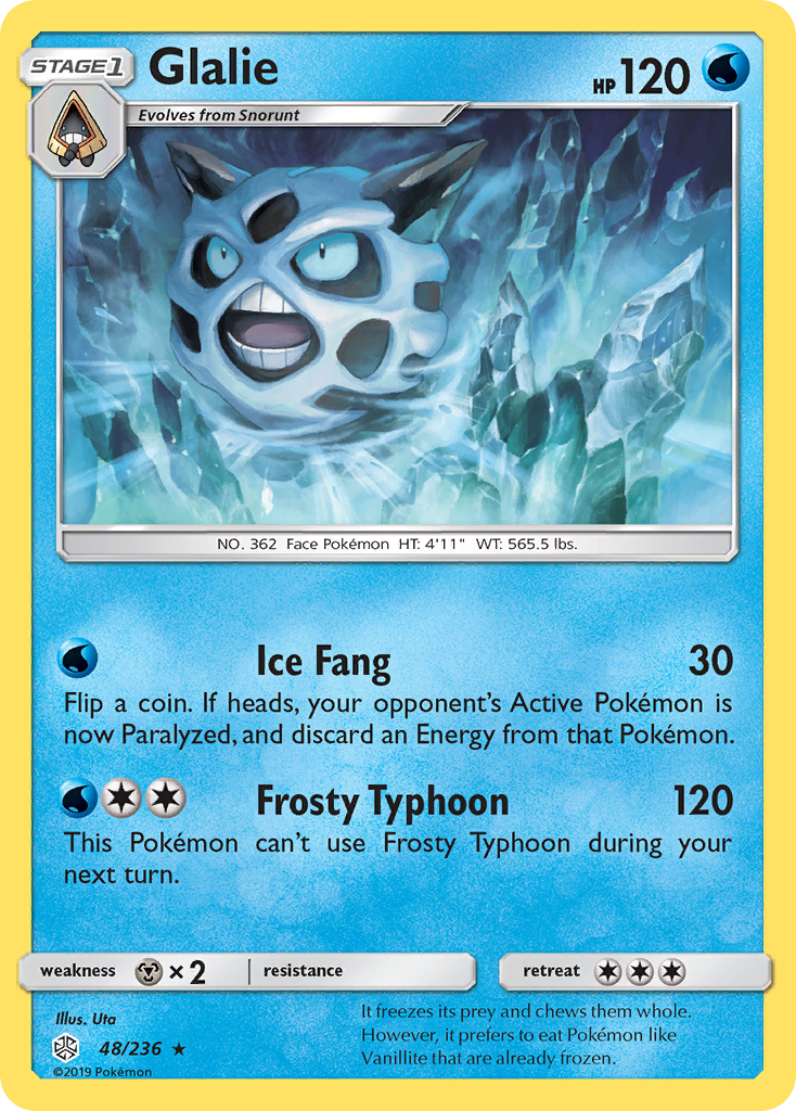 Glalie (48/236) [Sun & Moon: Cosmic Eclipse] | Good Games Adelaide SA