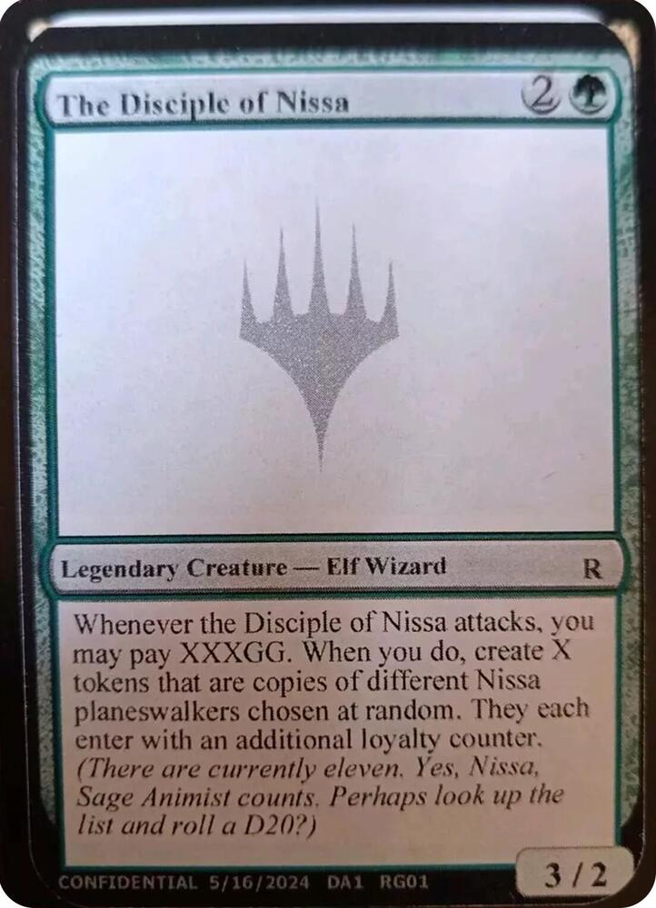 The Disciple of Nissa  (Un-Known Event Playtest Cards)  | Good Games Adelaide SA