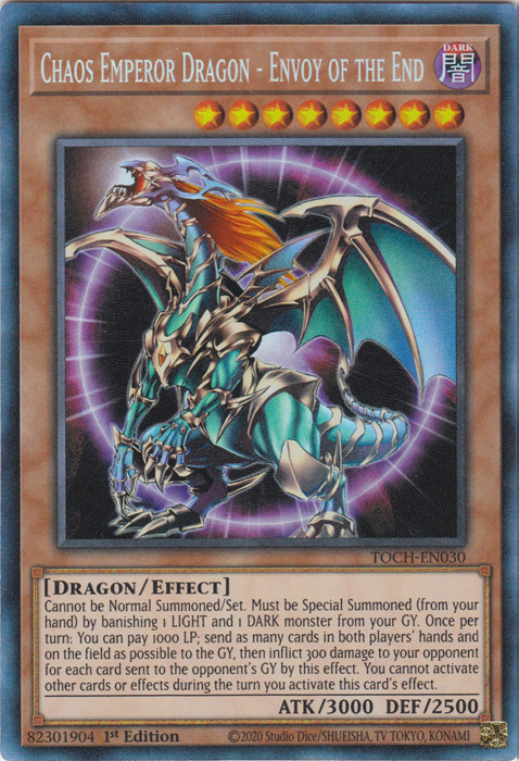 Chaos Emperor Dragon - Envoy of the End [TOCH-EN030] Collector's Rare | Good Games Adelaide SA
