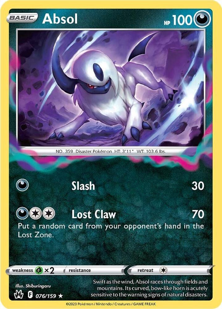 Absol 076/159 (Crown Zenith)  - Holofoil | Good Games Adelaide SA