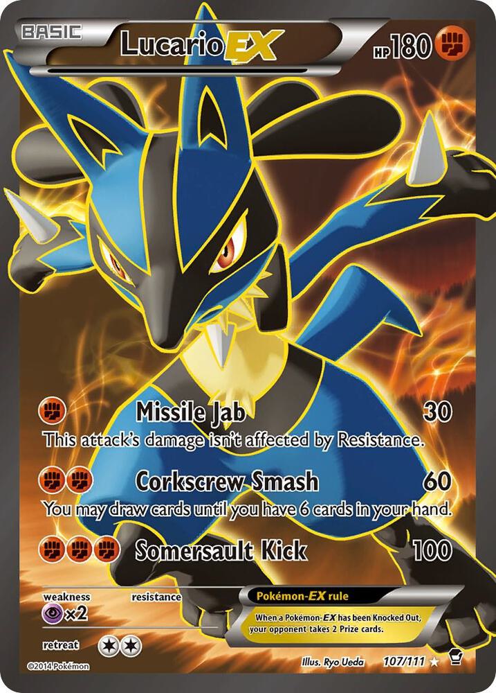 Lucario EX Full Art 107/111 (XY - Furious Fists)  - Holofoil | Good Games Adelaide SA