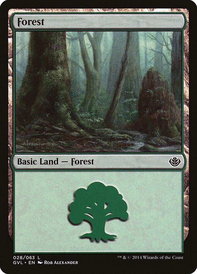 Forest 028 GVL 28 (Duel Decks: Anthology)  | Good Games Adelaide SA