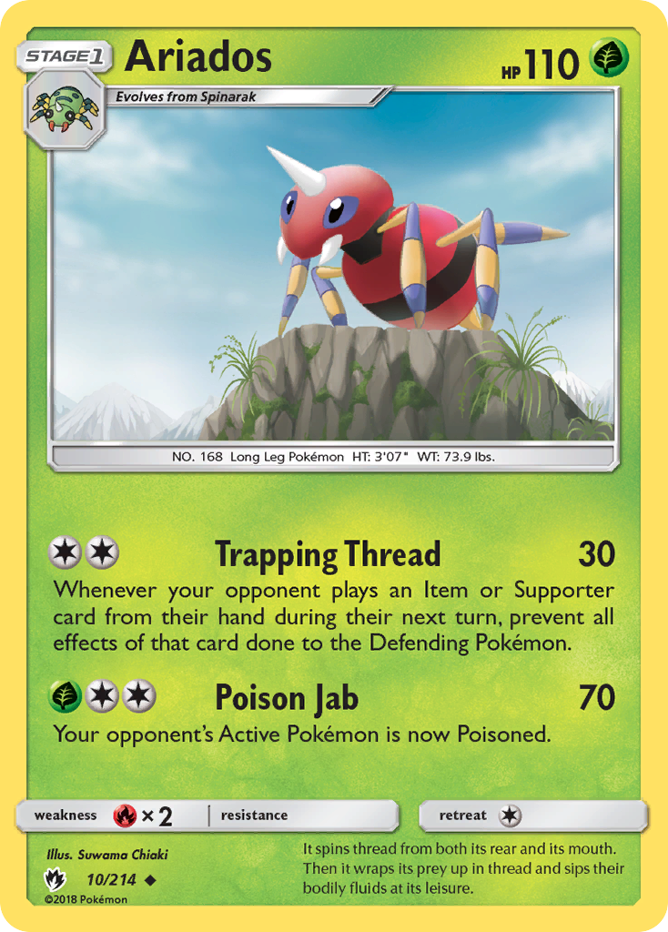 Ariados (10/214) [Sun & Moon: Lost Thunder] | Good Games Adelaide SA