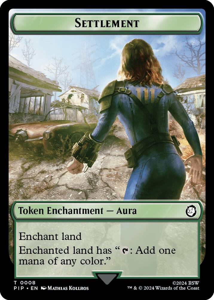Settlement Human Soldier Double Sided Token 8 // 3 (Universes Beyond: Fallout)  | Good Games Adelaide SA