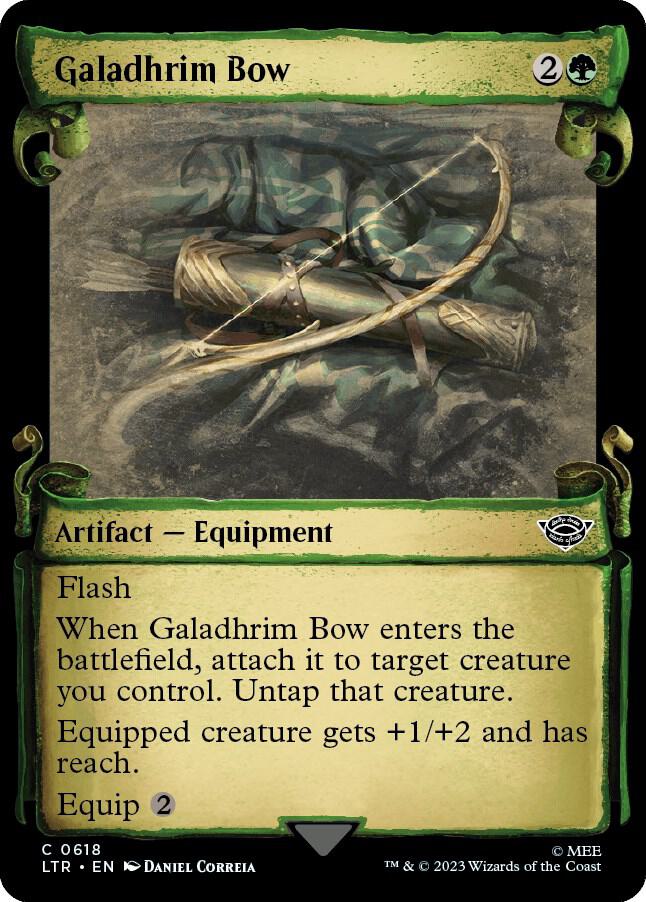 Galadhrim Bow 618 (Universes Beyond: The Lord of the Rings: Tales of Middle-earth)  - Showcase Scroll Foil | Good Games Adelaide SA