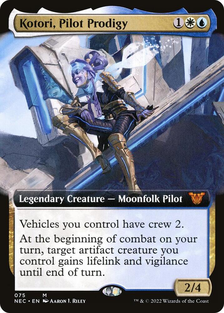 Kotori, Pilot Prodigy 75 (Commander: Kamigawa: Neon Dynasty)  - Extended Art | Good Games Adelaide SA