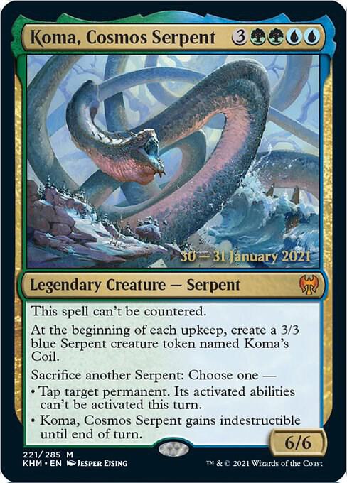 Koma Cosmos Serpent 221 (Prerelease Cards)  - Foil | Good Games Adelaide SA