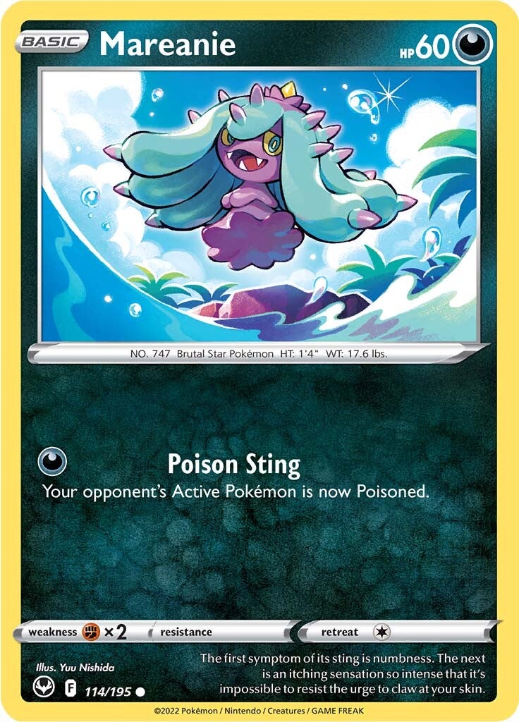 Mareanie (114/195) [Sword & Shield: Silver Tempest] | Good Games Adelaide SA