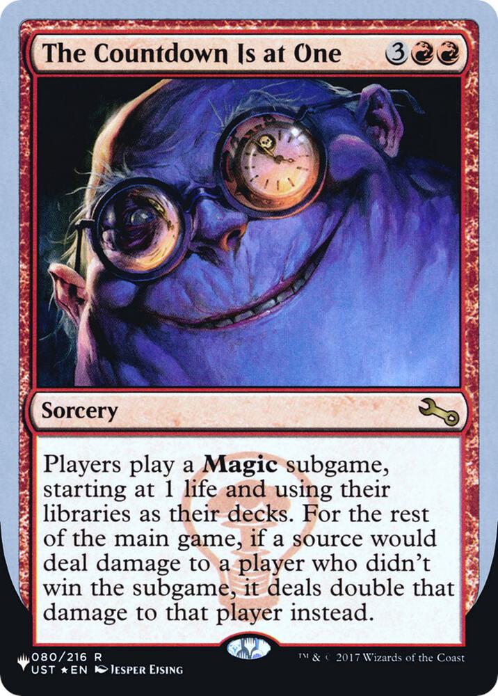 The Countdown Is at One 080/216 (The List Reprints)  - Foil | Good Games Adelaide SA