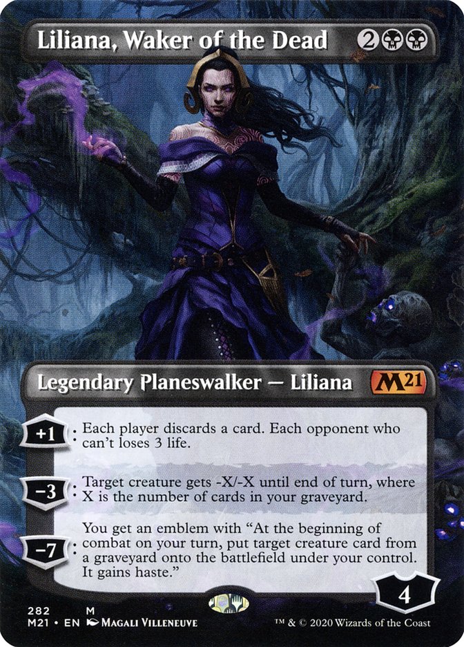 Liliana, Waker of the Dead (Borderless) [Core Set 2021] | Good Games Adelaide SA