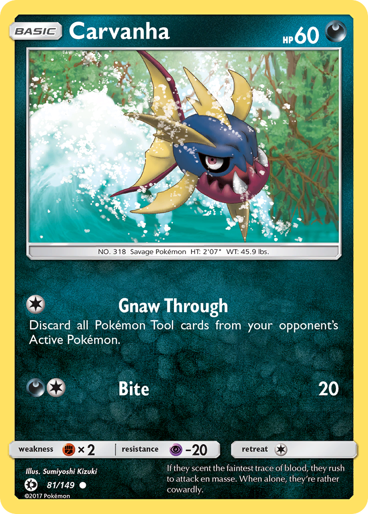 Carvanha (81/149) [Sun & Moon: Base Set] | Good Games Adelaide SA