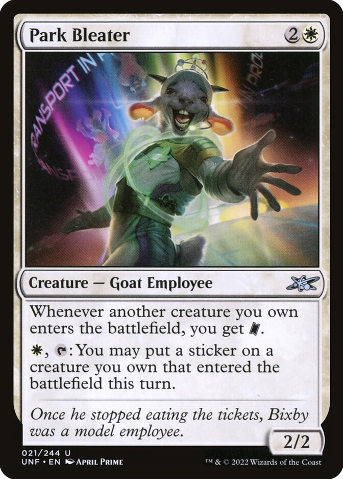 Park Bleater 21 (Unfinity)  - Foil | Good Games Adelaide SA