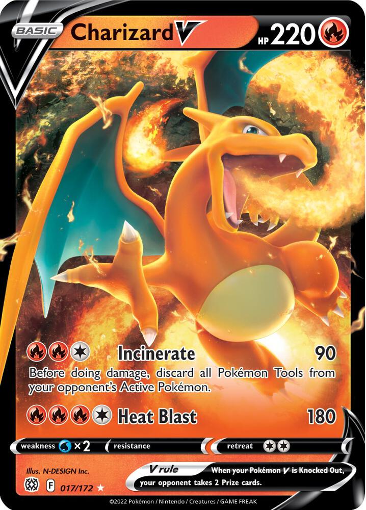 Charizard V 017/172 (SWSH09: Brilliant Stars)  - Holofoil | Good Games Adelaide SA