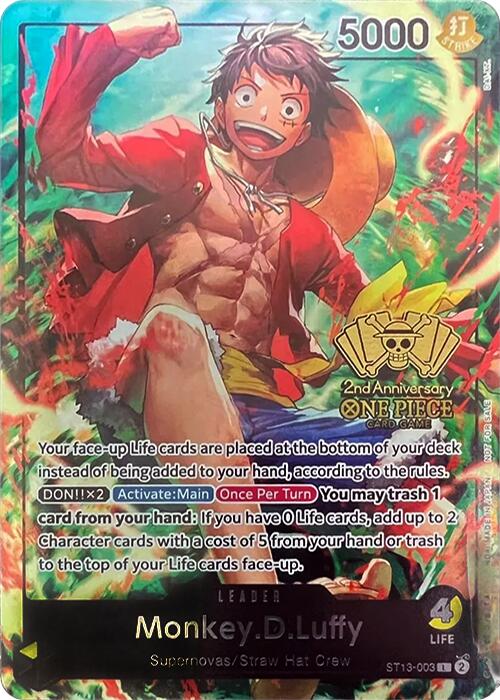 Monkey.D.Luffy (2nd Anniversary Tournament) [One Piece Promotion Cards] | Good Games Adelaide SA