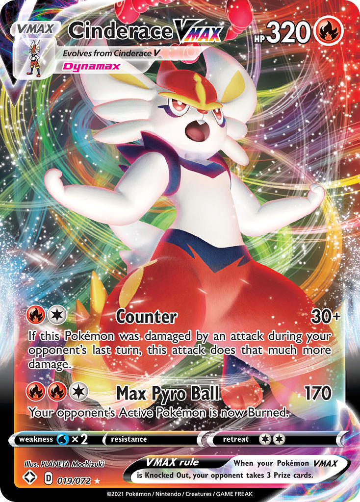 Cinderace VMAX (019/072) [Sword & Shield: Shining Fates] | Good Games Adelaide SA