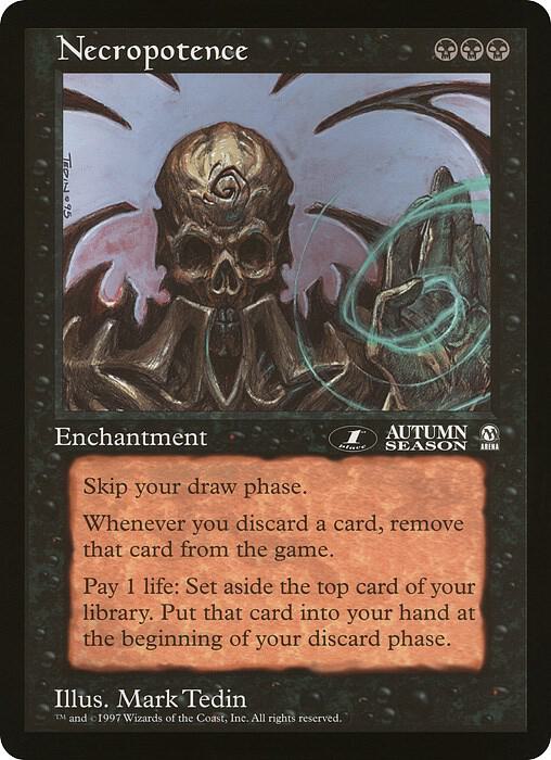 Necropotence 1st Place Arena League  (Oversize Cards)  | Good Games Adelaide SA