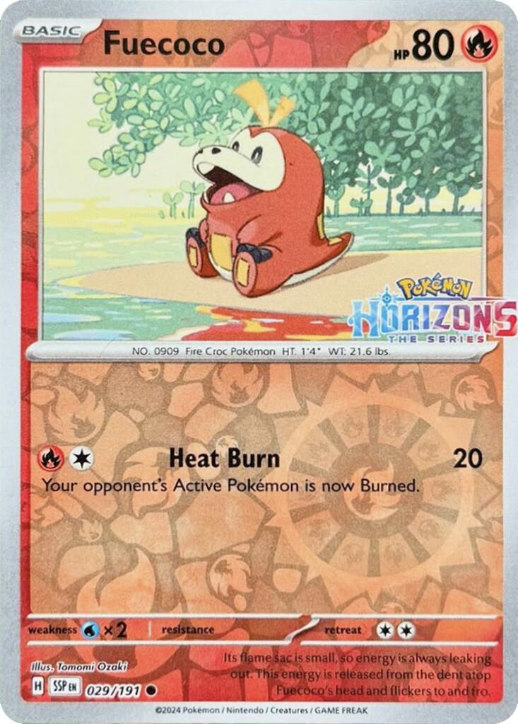 Fuecoco (029/191) (Horizons Stamp) [Scarlet & Violet: Surging Sparks] | Good Games Adelaide SA