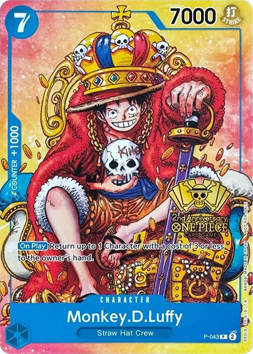 Monkey.D.Luffy (2nd Anniversary Stamped Promo) [One Piece Promotion Cards] | Good Games Adelaide SA