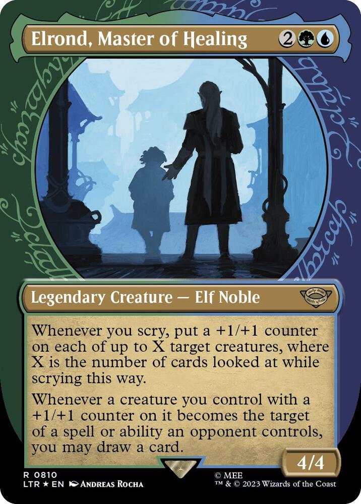 Elrond, Master of Healing 810 (Universes Beyond: The Lord of the Rings: Tales of Middle-earth)  - Showcase Surge Foil | Good Games Adelaide SA