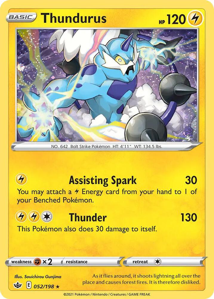 Thundurus 052 198 Cosmos Holo 052/198 (Blister Exclusives)  - Holofoil | Good Games Adelaide SA