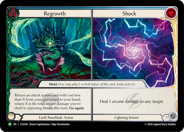 Regrowth // Shock (Cold Foil) [LGS356] (Promo)  Cold Foil | Good Games Adelaide SA