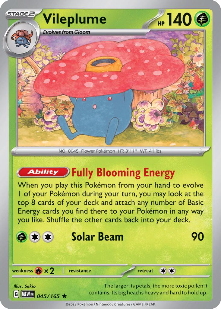 Vileplume (045/165) (Theme Deck Exclusive) [Scarlet & Violet 151] | Good Games Adelaide SA