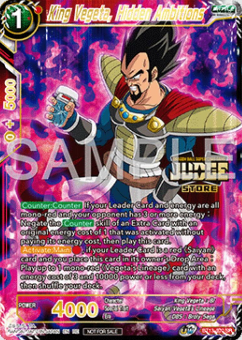 King Vegeta, Hidden Ambitions (Judge Pack Vol.16) (Store) (BT13-020) [Judge Promotion Cards] | Good Games Adelaide SA