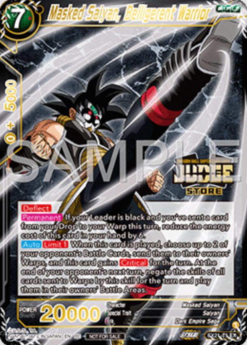 Masked Saiyan, Belligerent Warrior (Judge Pack Vol.16) (Store) (EX21-15) [Judge Promotion Cards] | Good Games Adelaide SA