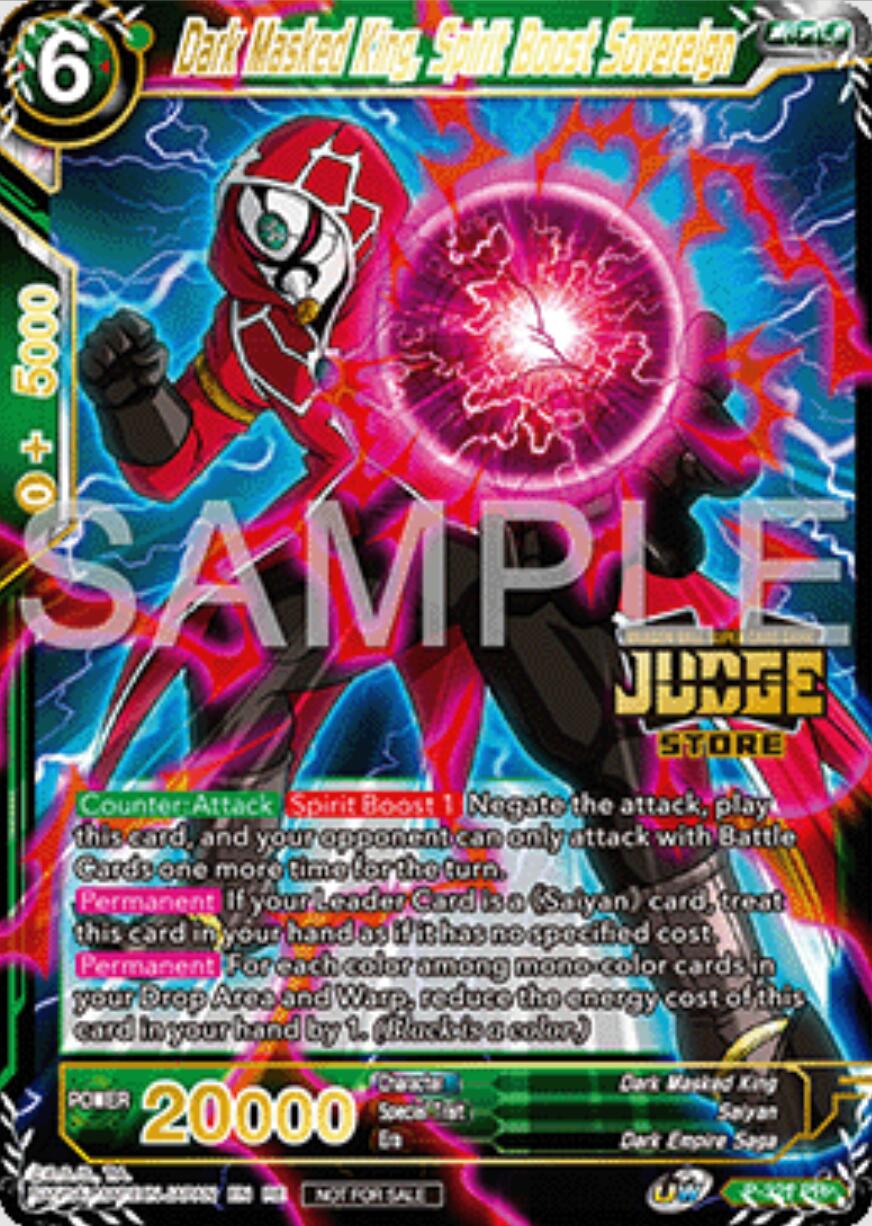 Dark Masked King, Spirit Boost Sovereign (Judge Pack Vol.16) (Store) (P-321) [Judge Promotion Cards] | Good Games Adelaide SA