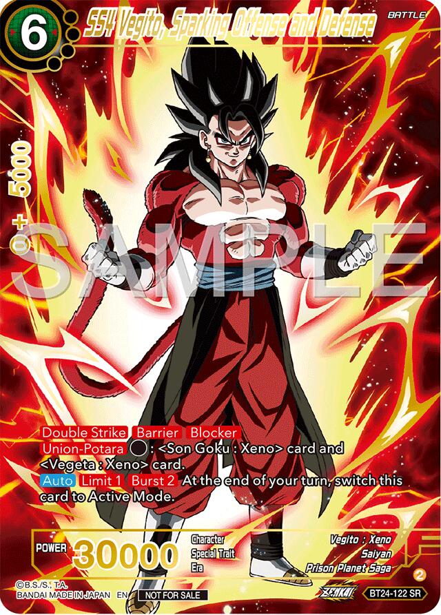 SS4 Vegito, Sparking Offense and Defense (Championship 2024 Finals Pack) (Gold Stamped) (BT24-122) [Tournament Promotion Cards] | Good Games Adelaide SA