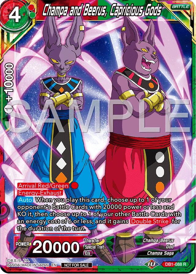 Champa and Beerus, Capricious Gods (Championship 2024 Finals Pack) (DB1-088) [Tournament Promotion Cards] | Good Games Adelaide SA