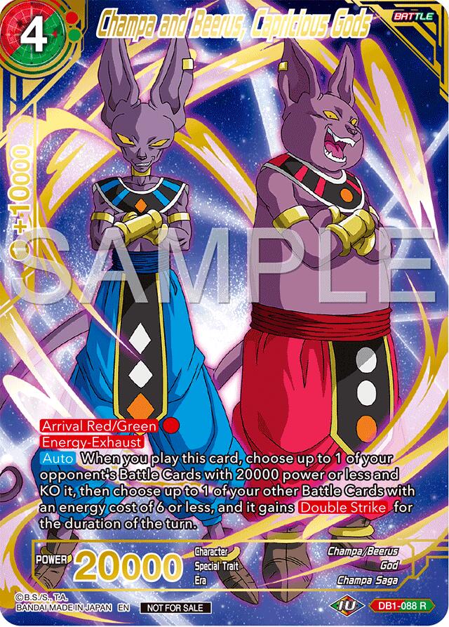 Champa and Beerus, Capricious Gods (Championship 2024 Finals Pack) (Gold Stamped) (DB1-088) [Tournament Promotion Cards] | Good Games Adelaide SA