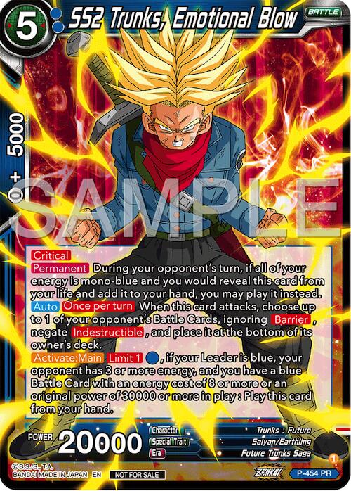 SS2 Trunks, Emotional Blow (Championship 2024 Finals Pack) (P-454) [Tournament Promotion Cards] | Good Games Adelaide SA