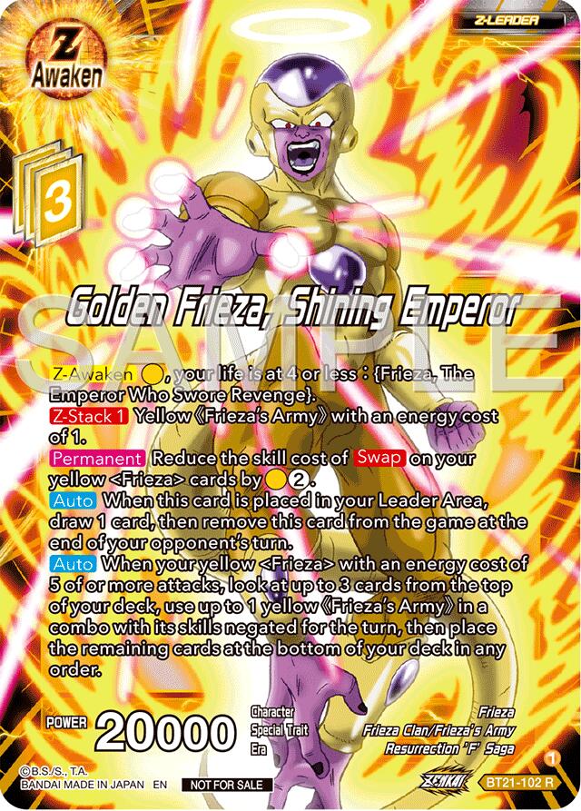 Golden Frieza, Shining Emperor (Championship 2024 Finals Zenkai Pack) (BT21-102) [Tournament Promotion Cards] | Good Games Adelaide SA