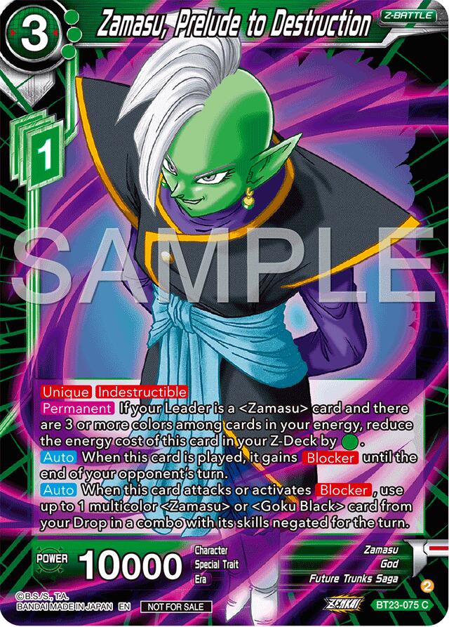 Zamasu, Prelude to Destruction (Championship 2024 Finals Zenkai Pack) (BT23-075) [Tournament Promotion Cards] | Good Games Adelaide SA