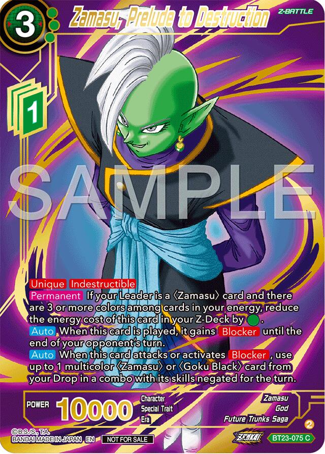 Zamasu, Prelude to Destruction (Championship 2024 Finals Zenkai Pack) (Gold Stamped) (BT23-075) [Tournament Promotion Cards] | Good Games Adelaide SA