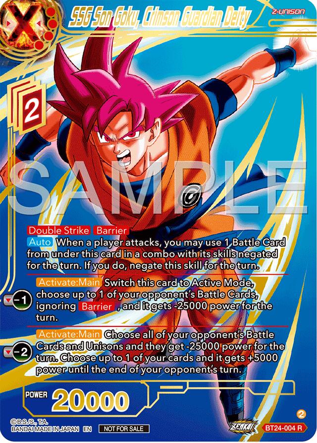 SSG Son Goku, Crimson Guardian Deity (Championship 2024 Finals Zenkai Pack) (Gold Stamped) (BT24-004) [Tournament Promotion Cards] | Good Games Adelaide SA